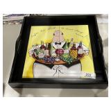 Wooden & Tile Serving Tray