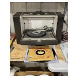 GE Record Player & Records