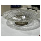 Cake Plate with Silver Vase