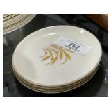 4 Pieces Golden Wheat 22K Gold Trim Dishes
