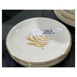 4 Pieces Golden Wheat 22K Gold Trim Dishes