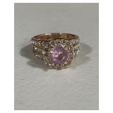 Beautiful Vintage Pink Ice Ring
