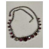Vintage Colored Crystal Necklace