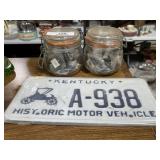 License Plate & Jars