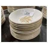 10 Pieces Golden Wheat 22k Gold Trim Dishes