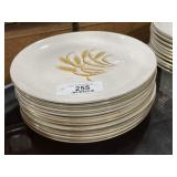 10 Pieces Golden Wheat 22k Gold Trim Dishes