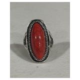 Southwest Style Coral Ring