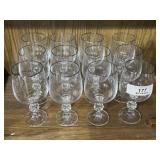 12 Piece Silver Rim Crystal Set