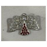 Crystal Angel Brooch