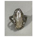 Sterling Silver Beautiful Barone Pearl Ring
