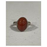 Sterling Silver Carnelian Ring