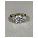 Sterling Silver White Sapphire Engagement Ring