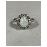 Beautiful Synthetic Opal Ring