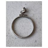 Sterling Silver Coin Bezel Pendant