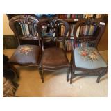 3 Rose Back Chairs