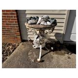 Vintage Patio Table w/ Shells & Other Rocks
