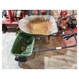 Steel Tire Wheel Barrow & Scotts Seeder