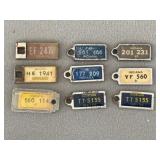 9 DAV License Key Chain Tags