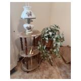Lamp, Occasional Table & Planter