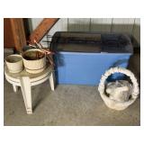 Concrete Basket & Misc Collectibles