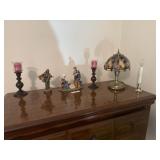 Religious Candle Holder & Misc.