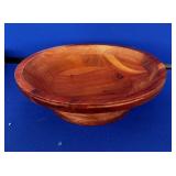 Large Footed Wooden Bowl