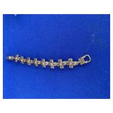 Premier Cross Bracelet w/ Pink Stones