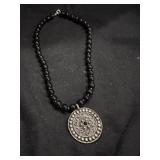 Black Beaded Costume Necklace