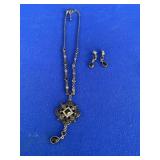 Lariat Style Necklace w/ Matching Earrings