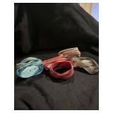 5 Leather Band Rhinestone Bracelets