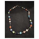 Multi Color Cat's Eye Beaded Necklace