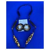 Leopard Print Earring and Necklace Set