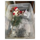 Tub of Miscellaneous Christmas Decorations