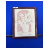 Framed Floral Embroidery