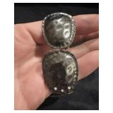 Black Costume Bracelet with Rhinestones