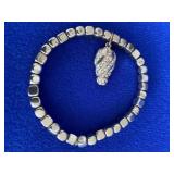 Hot Air Balloon Stretch Silver Tone Bracelet