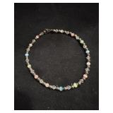 Sterling Silver Beads, Cat's Eye Beaded Bracelet