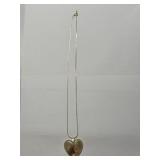 Hand Painted Vintage Heart Necklace