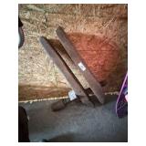 Antique Large Wood Primitive Vise