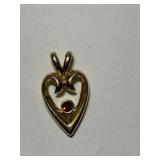 Signed Heart Pendant