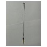 24K Gold Flakes Glass Pendant Necklace