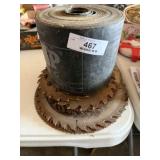 Saw Blades & Roll of EPDM Rubber