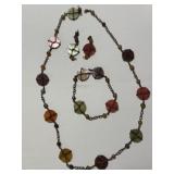 Matching Necklace, Bracelet & Earrings Set