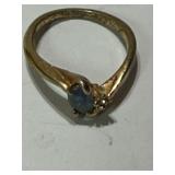 Sterling Fire Opal Estate Ring