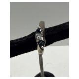 Sterling Silver Sapphire Ring