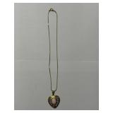 Pink Stone Heart Necklace