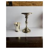 Silverplated Candle Holder & Misc.