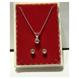 Signed Matching Necklace & Earring Set