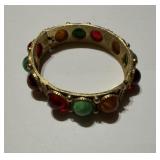 Multi Color Hinged Bangle Bracelet