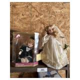 2 Vintage Porcelain Dolls